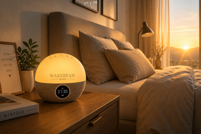 WakeBeam Aura™ – Réveil simulateur d'aube intelligent pour un réveil naturel